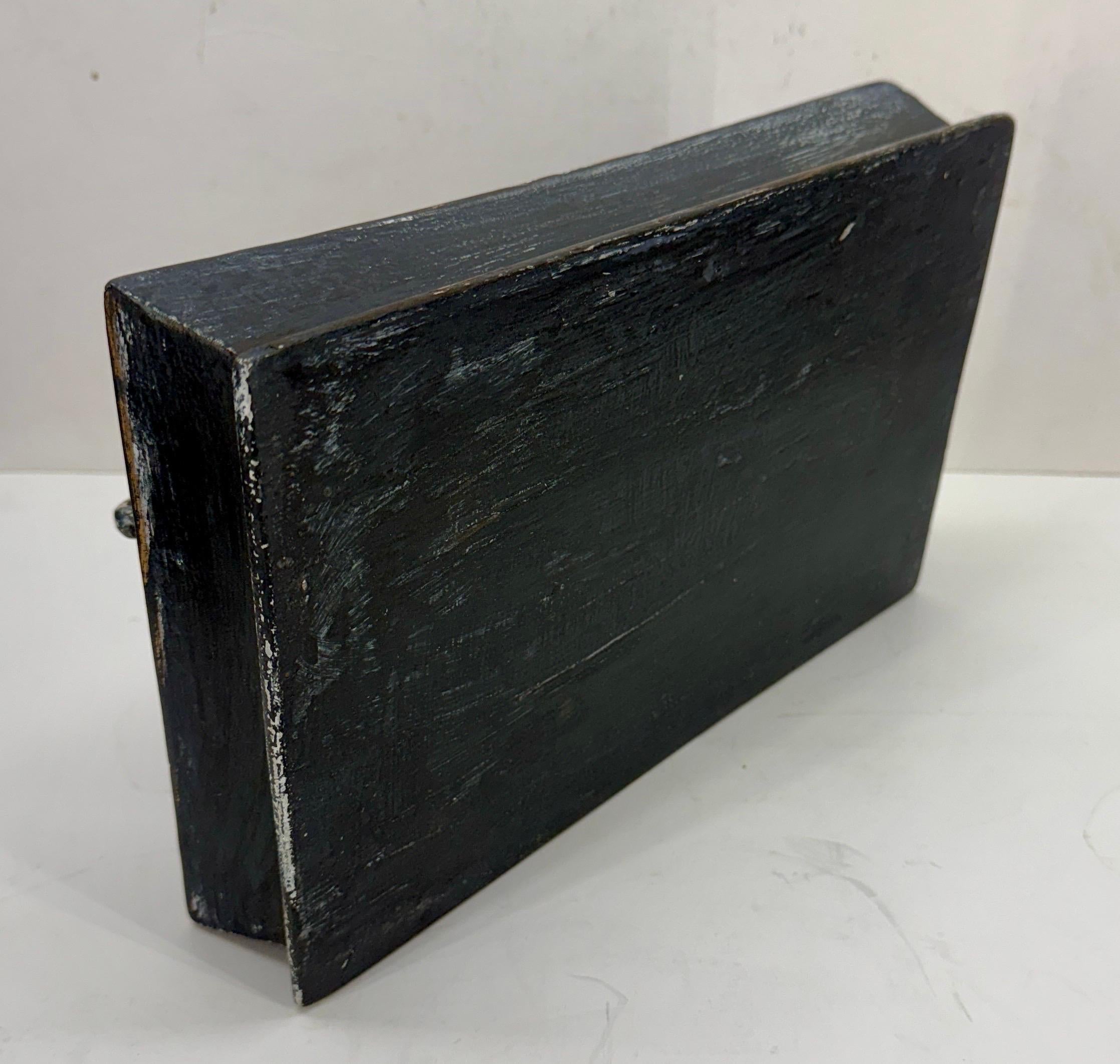 Plateau à couverts Butlers en bois peint de style gustavien avec poignée en vente 6