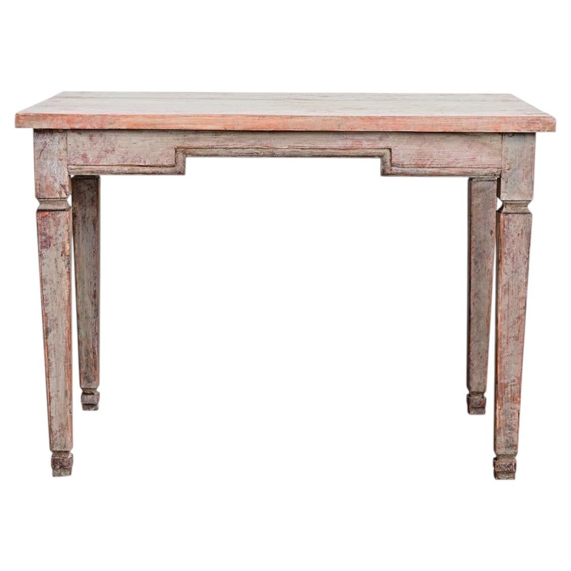 Gustavian Period 18th Century Swedish Painted Center Table