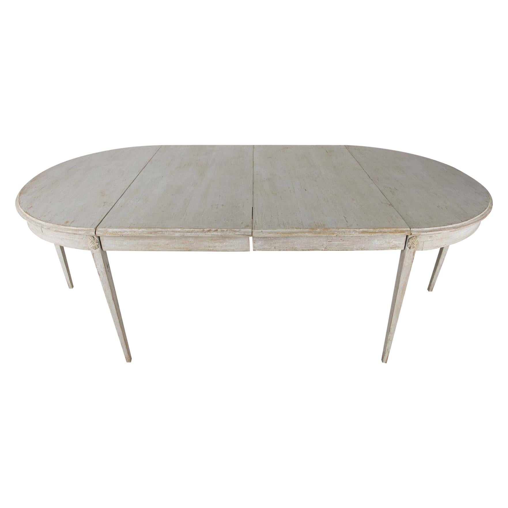 Gustavian Period Extending Dining Table Extendable Dining Table
