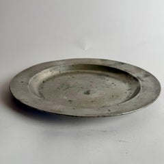 Gustavian Pewter Plate by Carl Gustaf Malmborg, Stockholm, 1767–1806