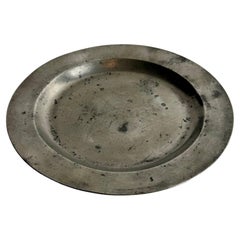 Gustavian Pewter Plate by Carl Gustaf Malmborg, Stockholm, 1767–1806
