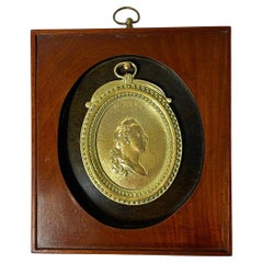 Gustavian Plaque of the Swedish King Gustaf III from Late 18th Century
