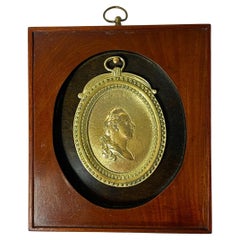 Plaque gustavienne du roi suédois Gustaf III de la fin du 18ème siècle