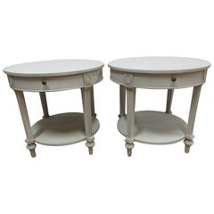 Gustavian Round Top Side Tables