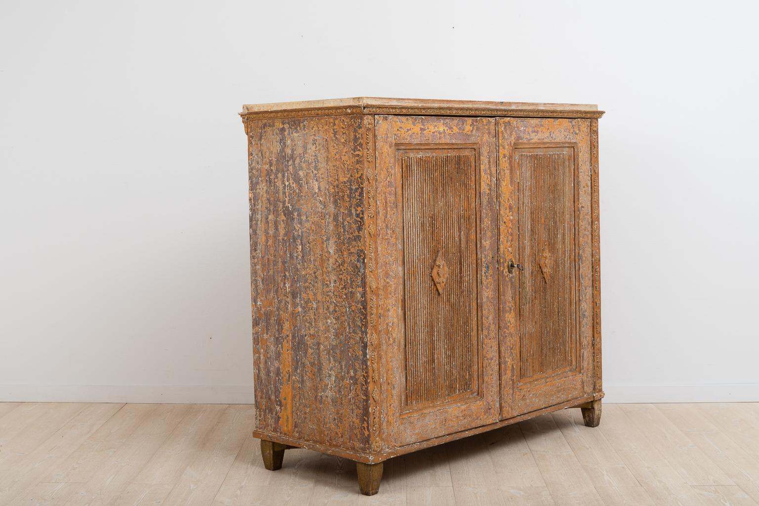 Pine Gustavian Sideboard with Rustic Patina Manufactured, 1790