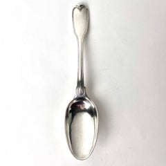 Gustavian silver spoon by Arvid Floberg dated 1785 with baronial coat of arms