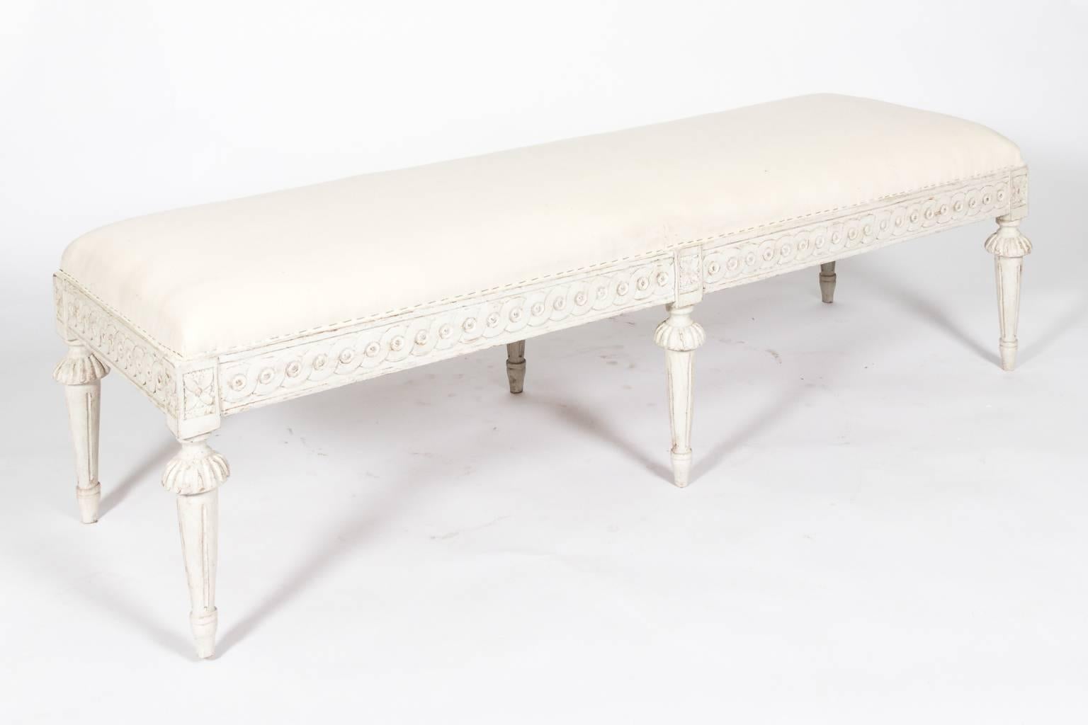 19th Century Gustavian Six-Leg Bench