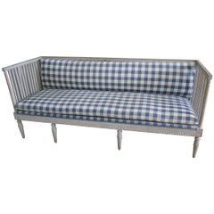 19th Century Gustavian Painted Leather Sofa For Sale At 1stdibs