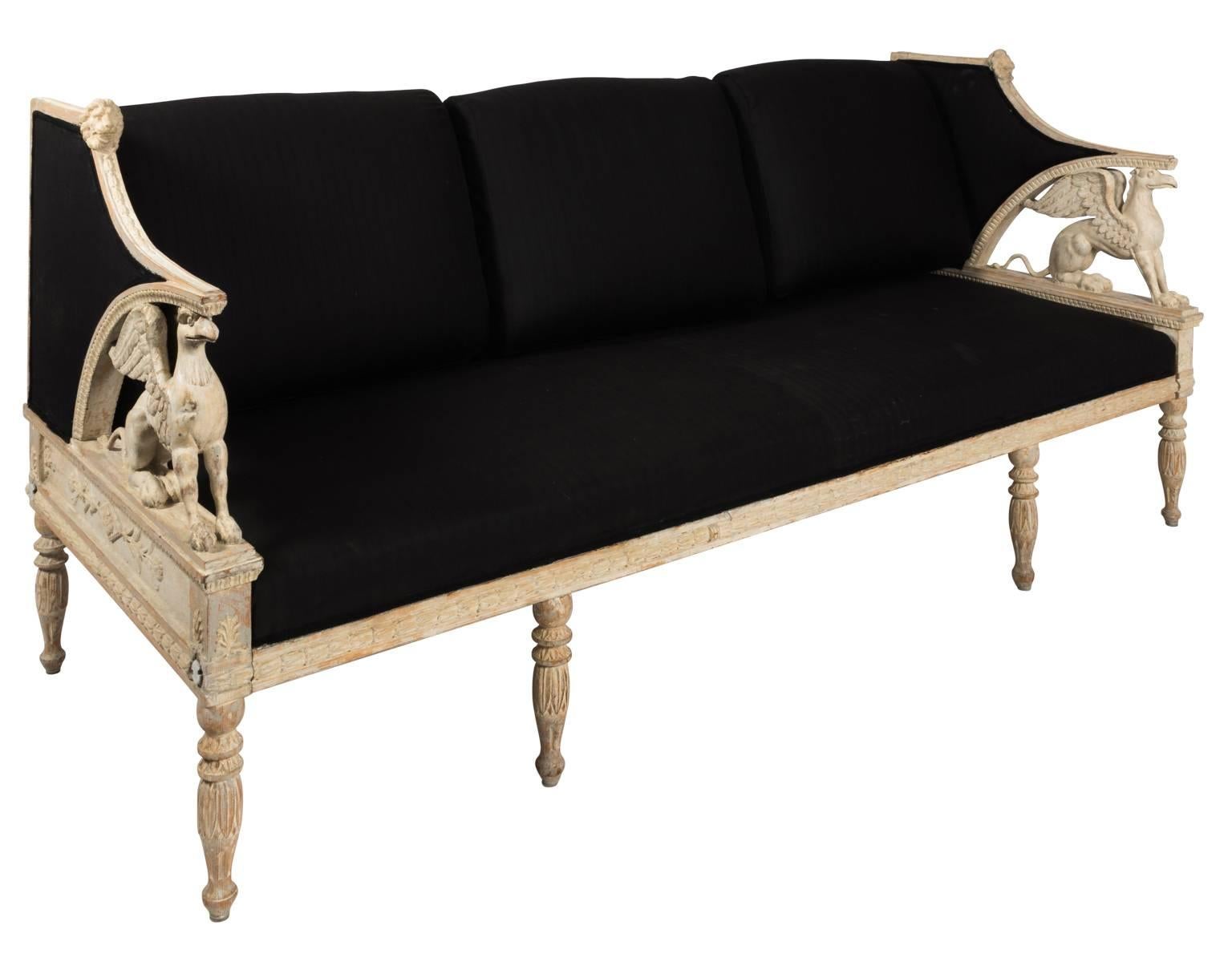 Gustavian Sofa by Ephraim Stahl For Sale 1