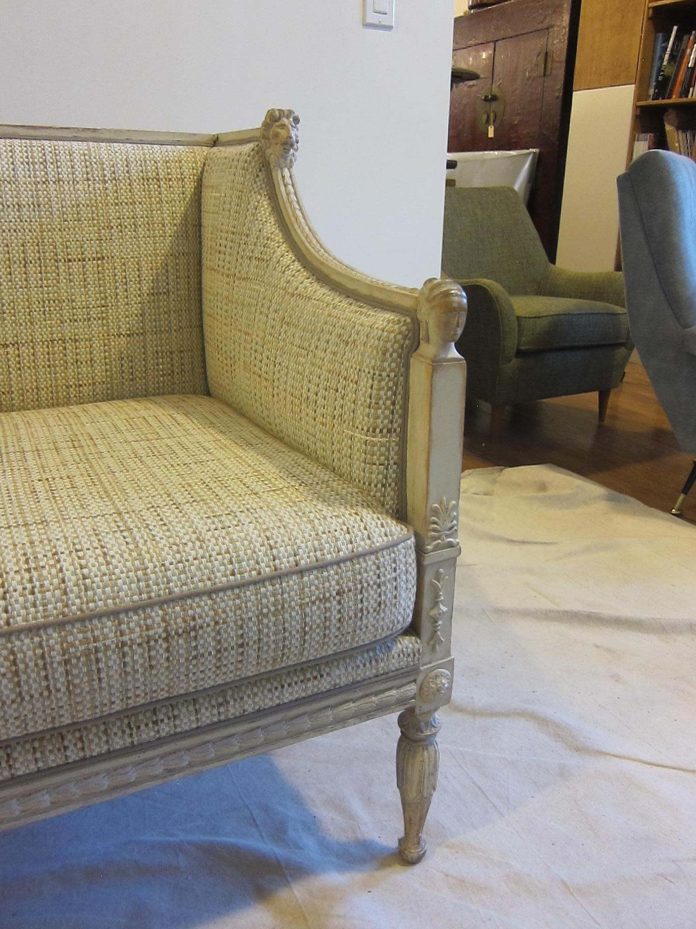 Fabric Gustavian Sofa For Sale