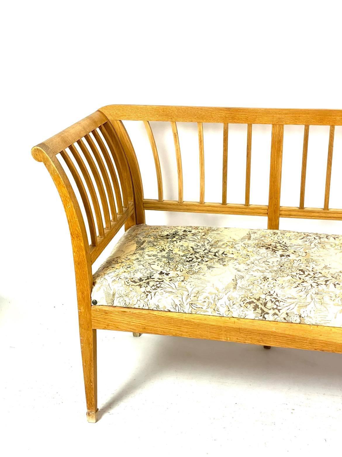 Danish Gustavian Sofa Made In Oak From 1840s For Sale