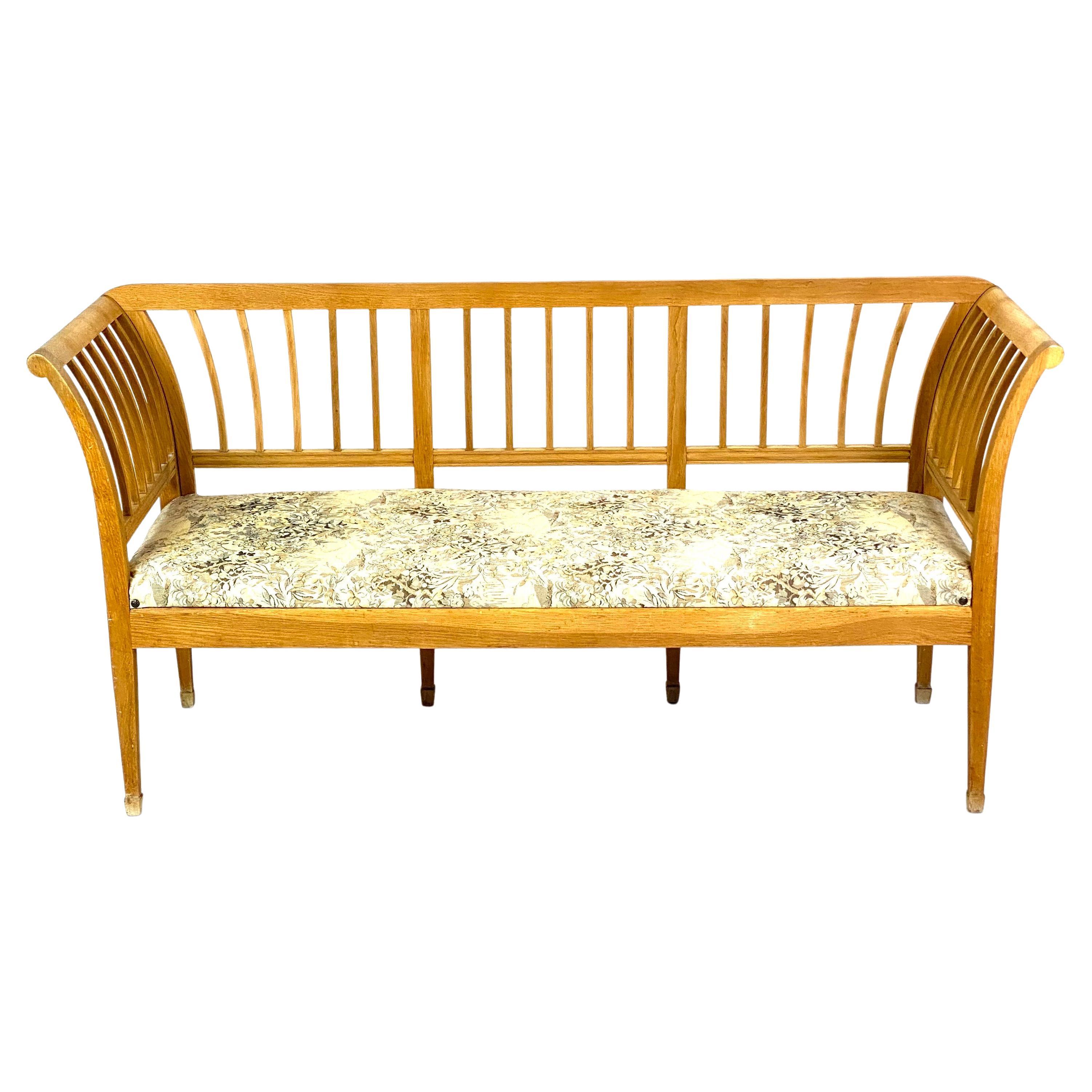 Gustavian Sofa Made In Oak From 1840s For Sale