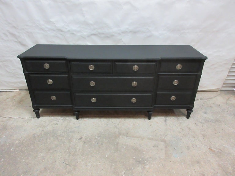 Gustavian Style 10 Drawer Dresser For Sale at 1stDibs