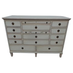 Gustavian Style 17 Drawer Chest Of Drawers