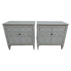 Used Gustavian Style 2 Door Cabinets
