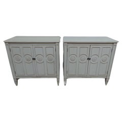 Vintage Gustavian Style 2 Door Cabinets