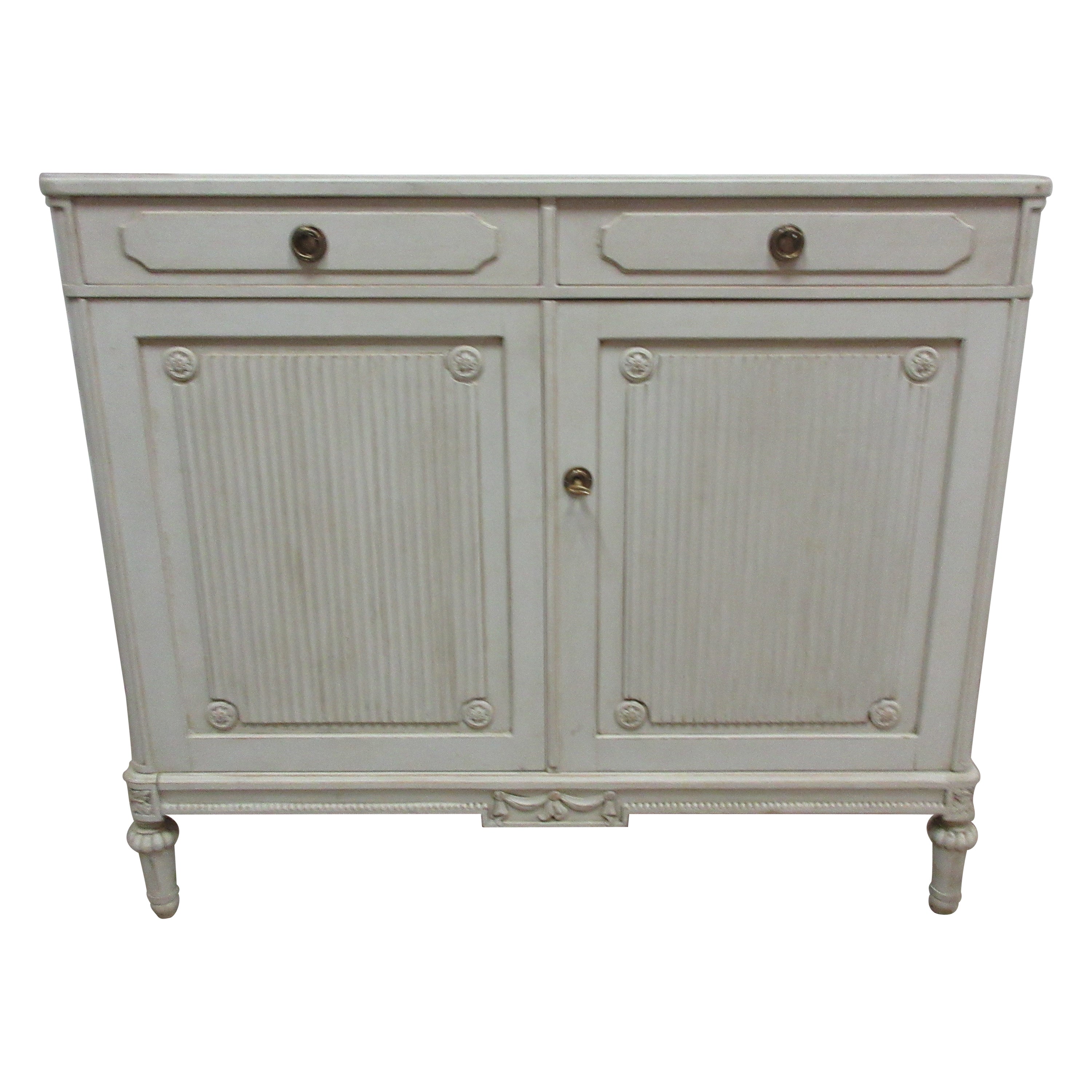 Gustavian Style 2 Drawer 2 Door Sideboard