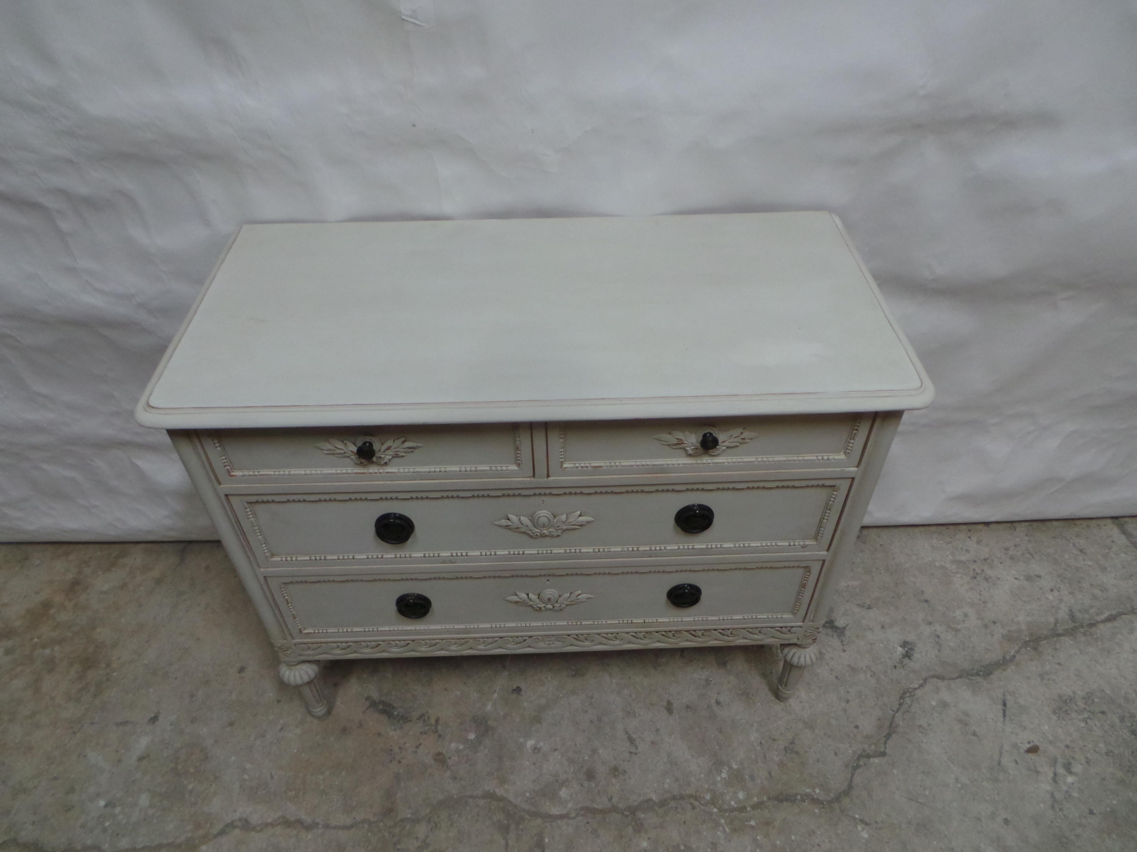 Swedish Gustavian Style 3 Drawer Chest For Sale