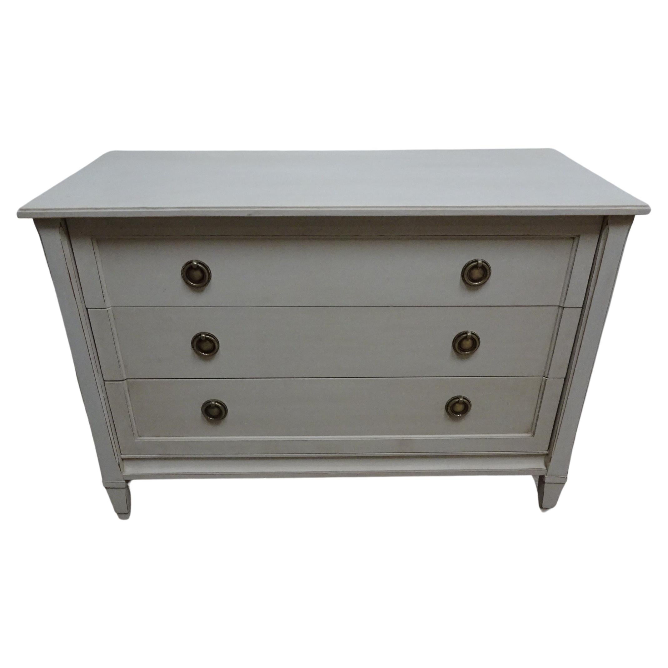   Gustavian Style 3 Drawer Chest Of Drawers