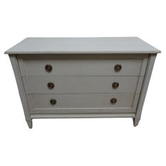   Gustavian Style 3 Drawer Chest Of Drawers