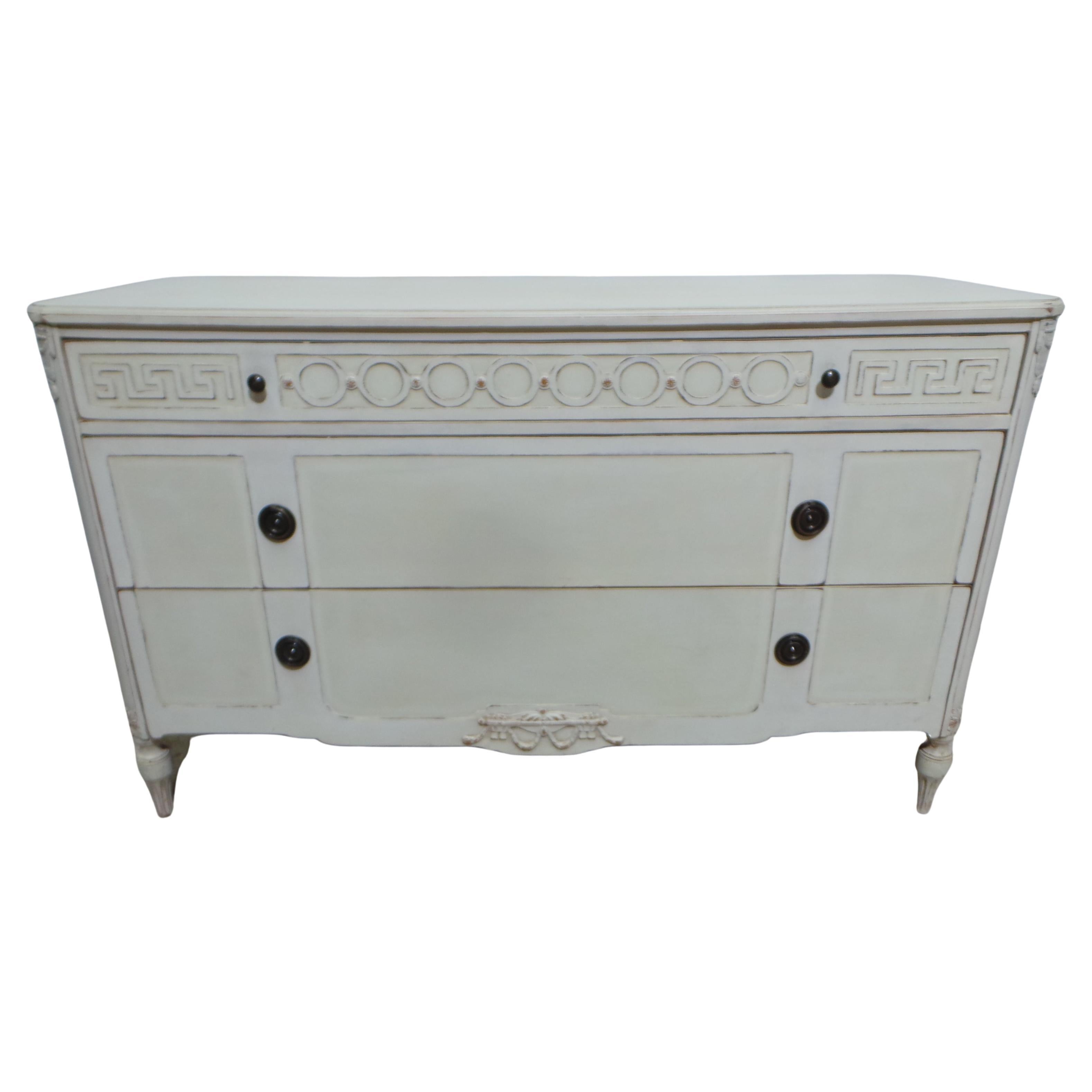 Gustavian Style 3 Drawer Chest Of Drawers For Sale
