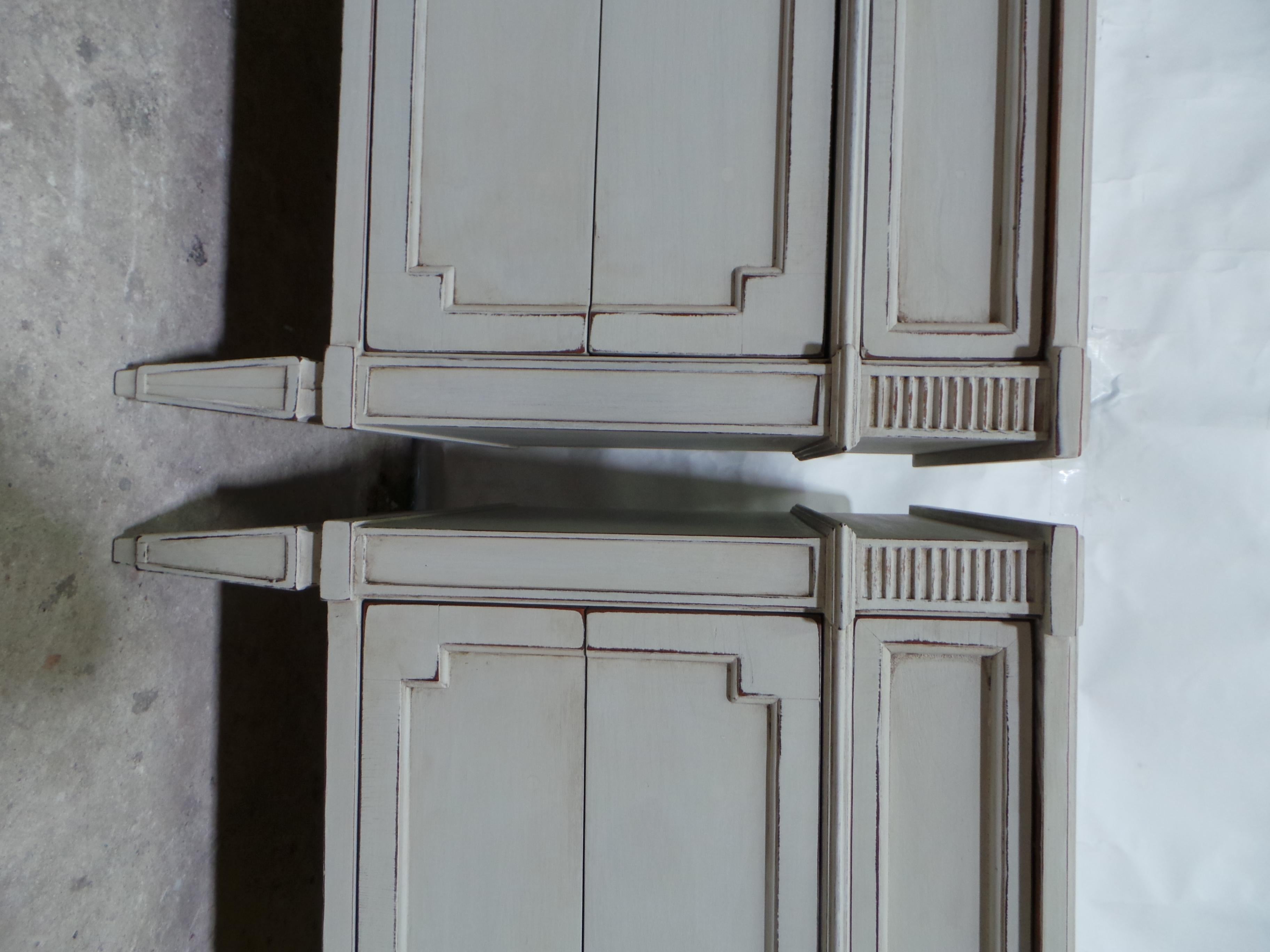 Gustavian Style 3 Drawer Nightstands For Sale 4