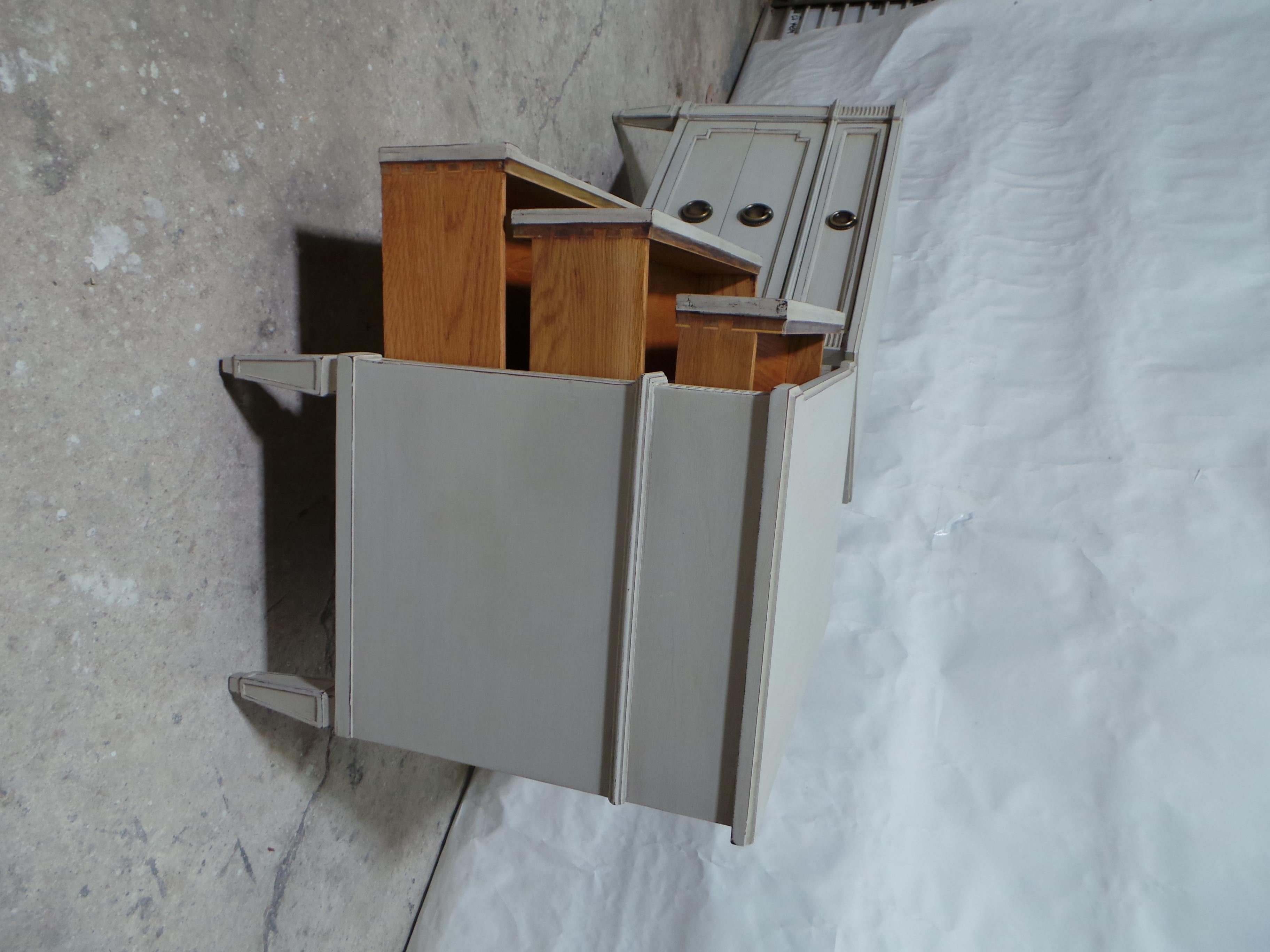 Gustavian Style 3 Drawer Nightstands For Sale 7