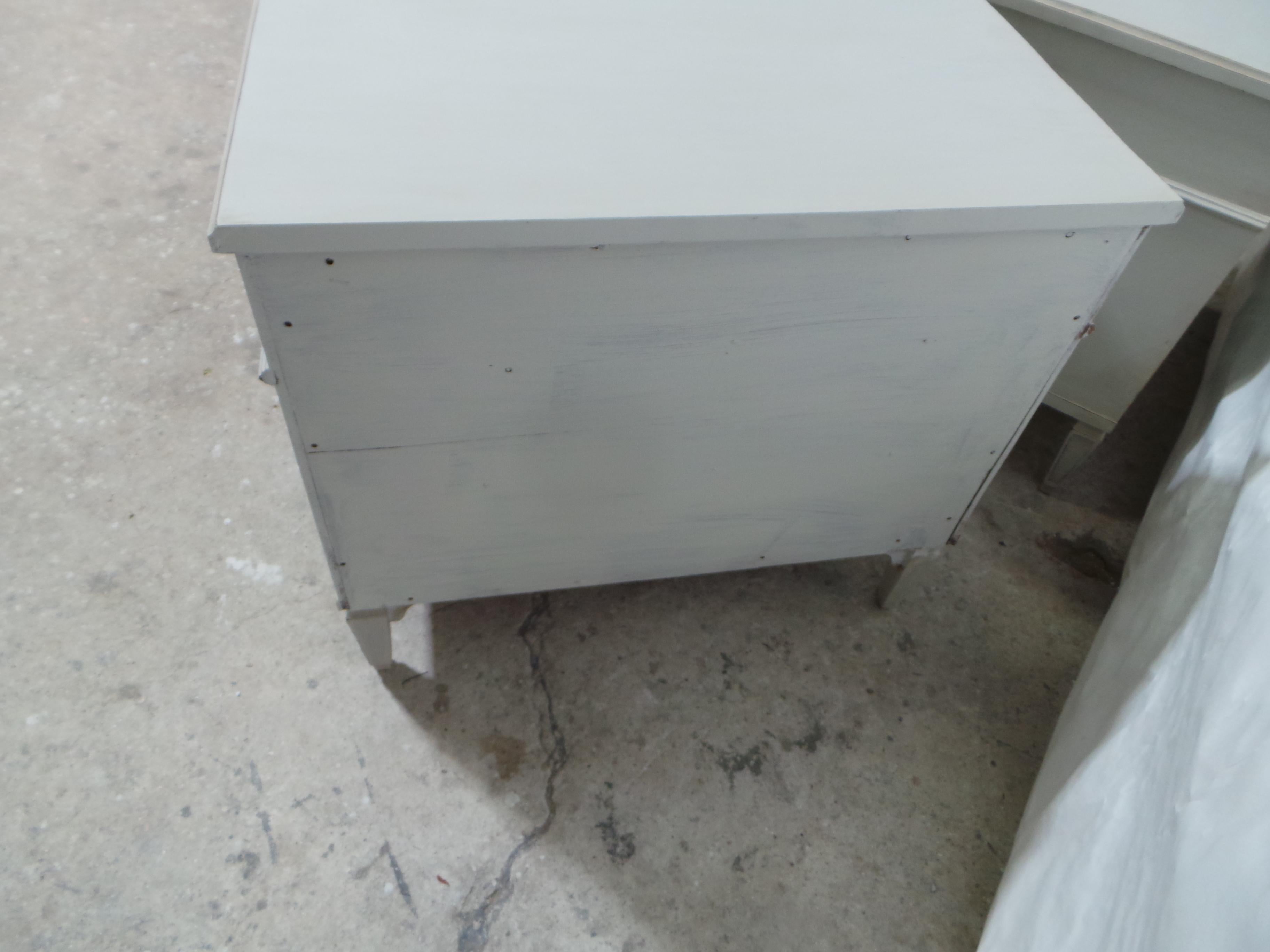 Gustavian Style 3 Drawer Nightstands For Sale 8