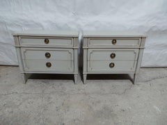 Gustavian Style 3 Drawer Nightstands