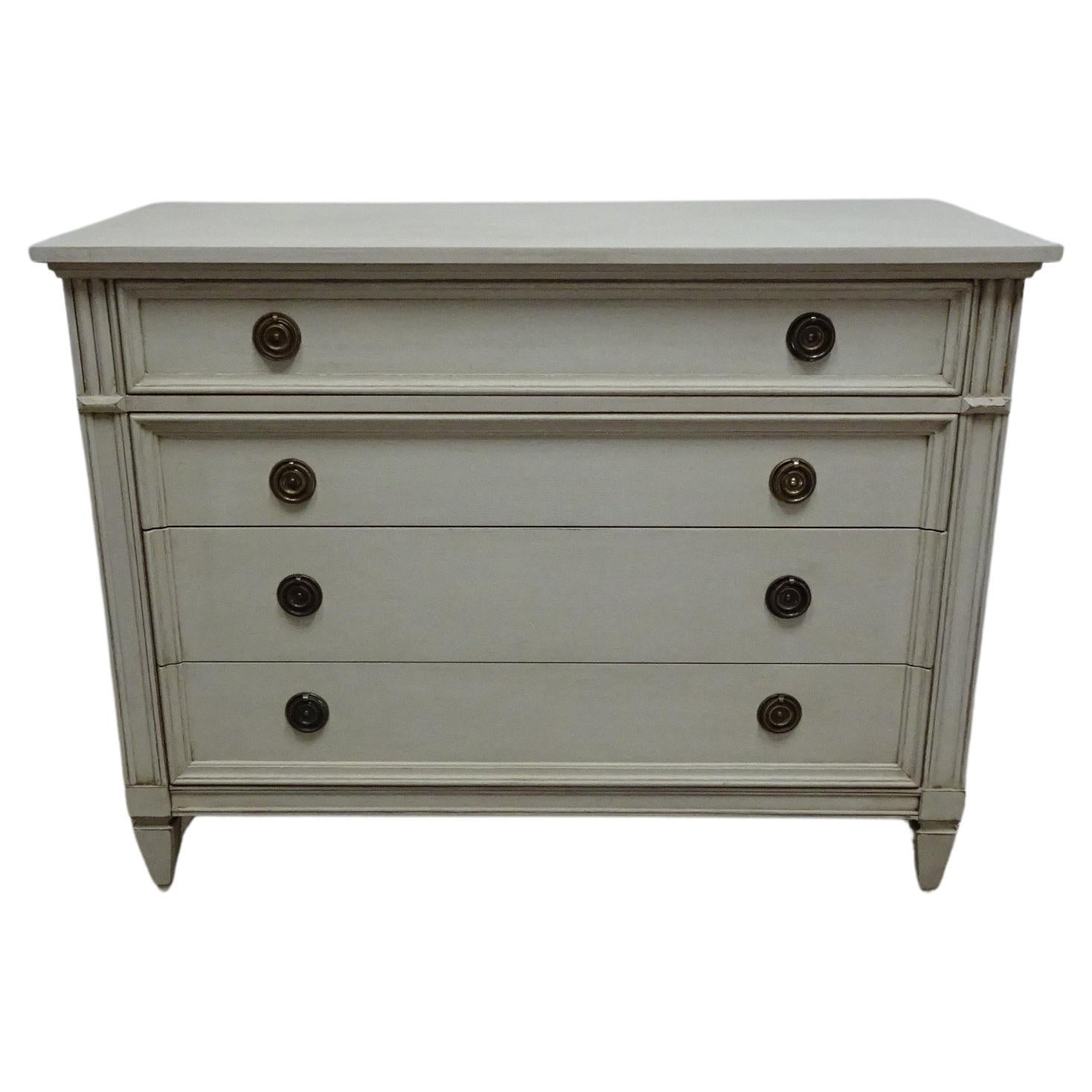 Gustavian Style 4 Drawer Chest of Drawers