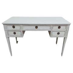 Vintage Gustavian Style 5 Drawer Desk