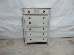 Commode haute à 6 tiroirs de style gustavien