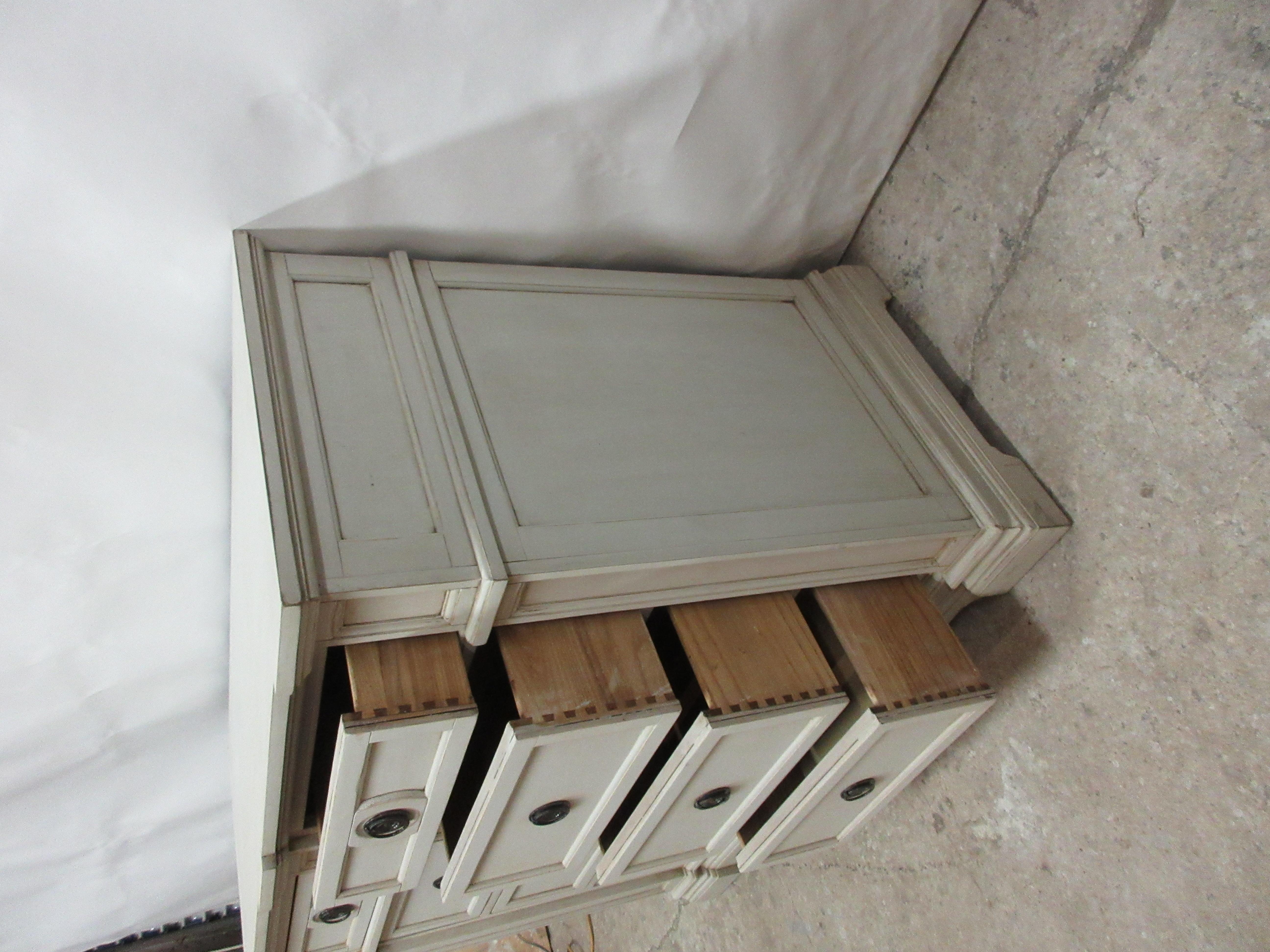 Late 20th Century Gustavian Style 8 Drawer Chest