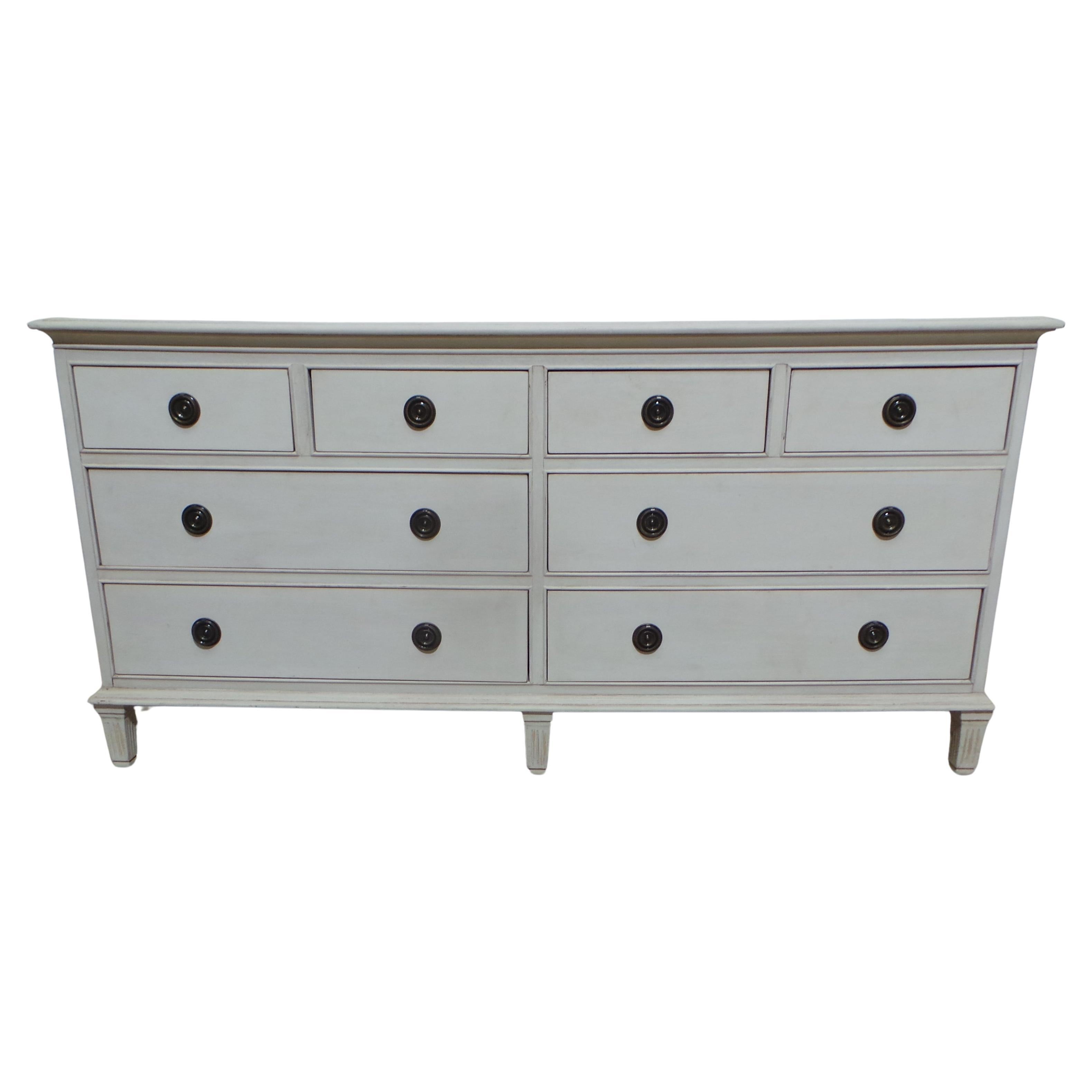 Gustavian Style 8 Drawer Dresser