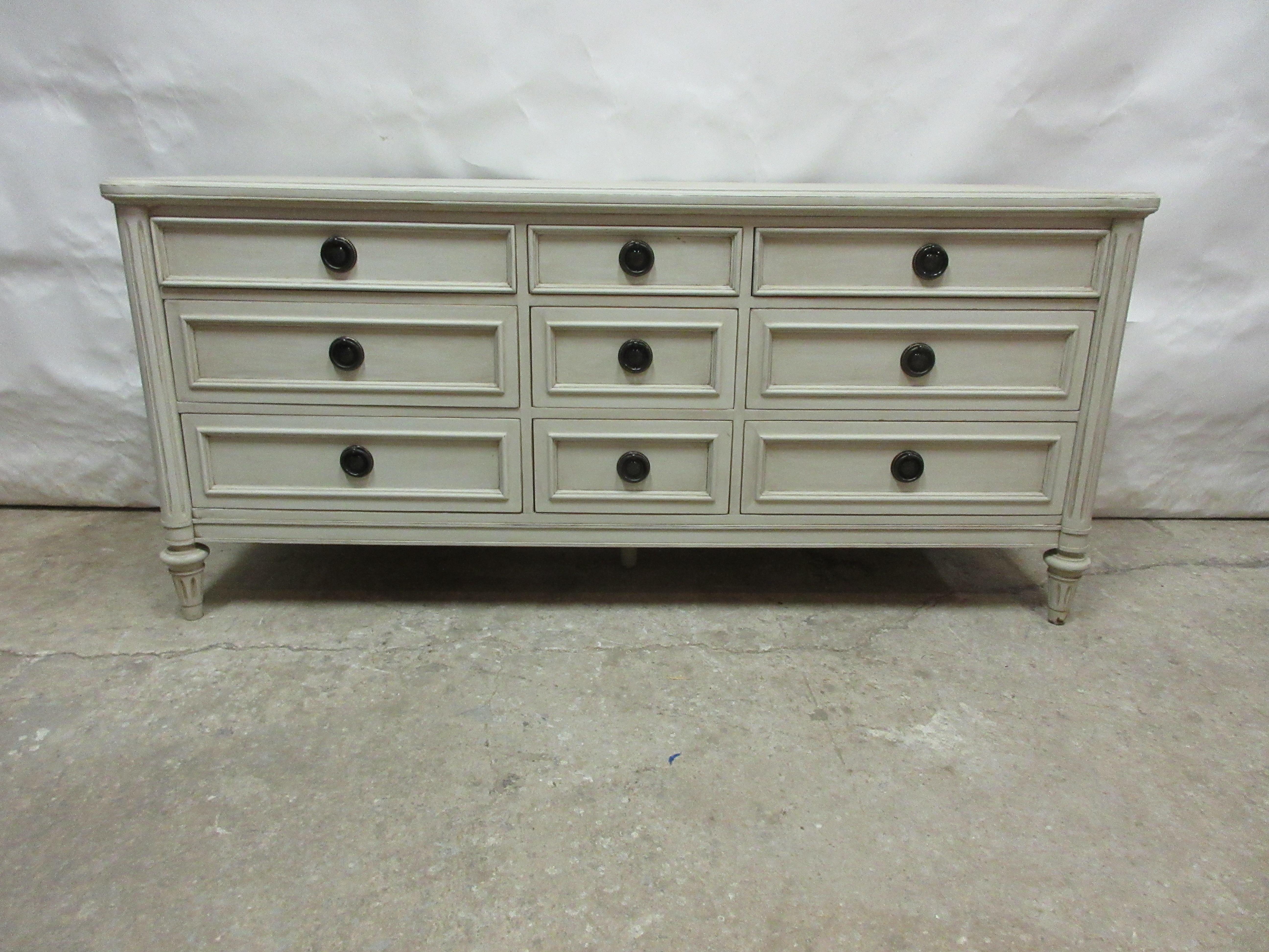 Gustavian Style 9 Drawer Dresser For Sale 3