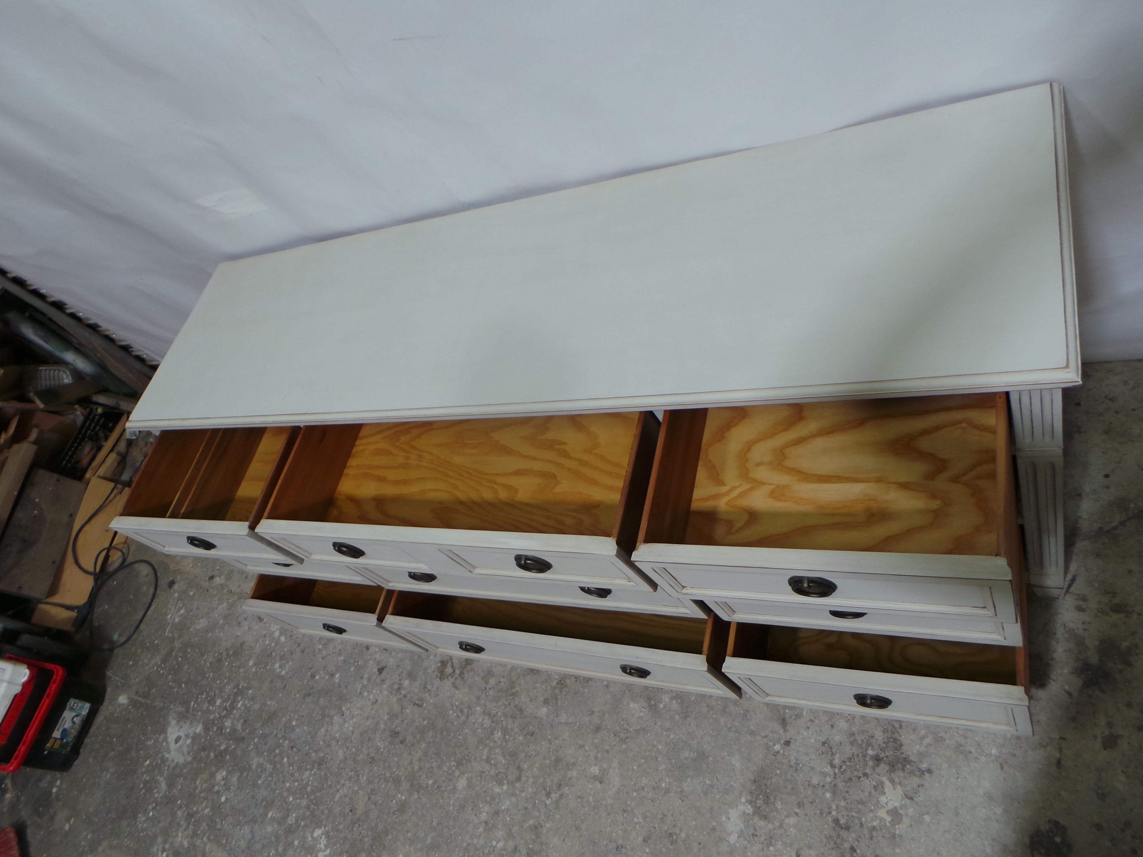 Gustavian Style 9 Drawer Dresser For Sale 3