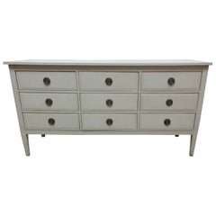 Gustavian Style 9 Drawer Dresser