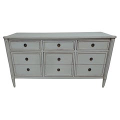 Vintage Gustavian Style 9 Drawer Dresser
