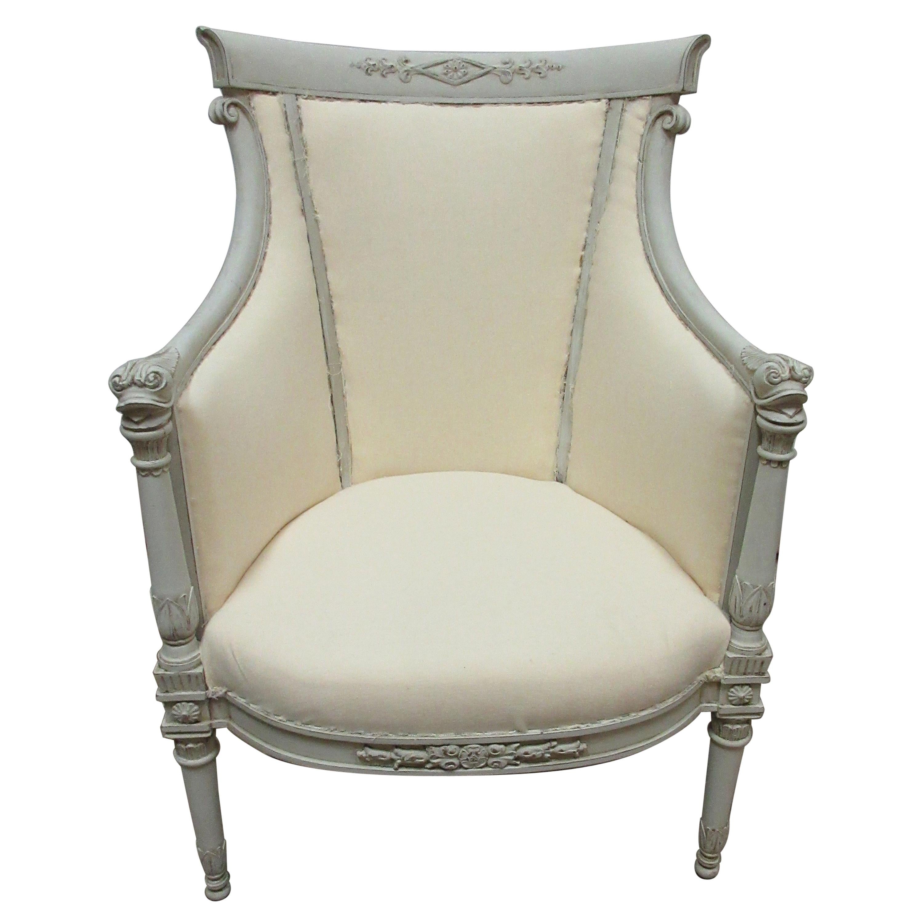Gustavian Style Barrel Chair