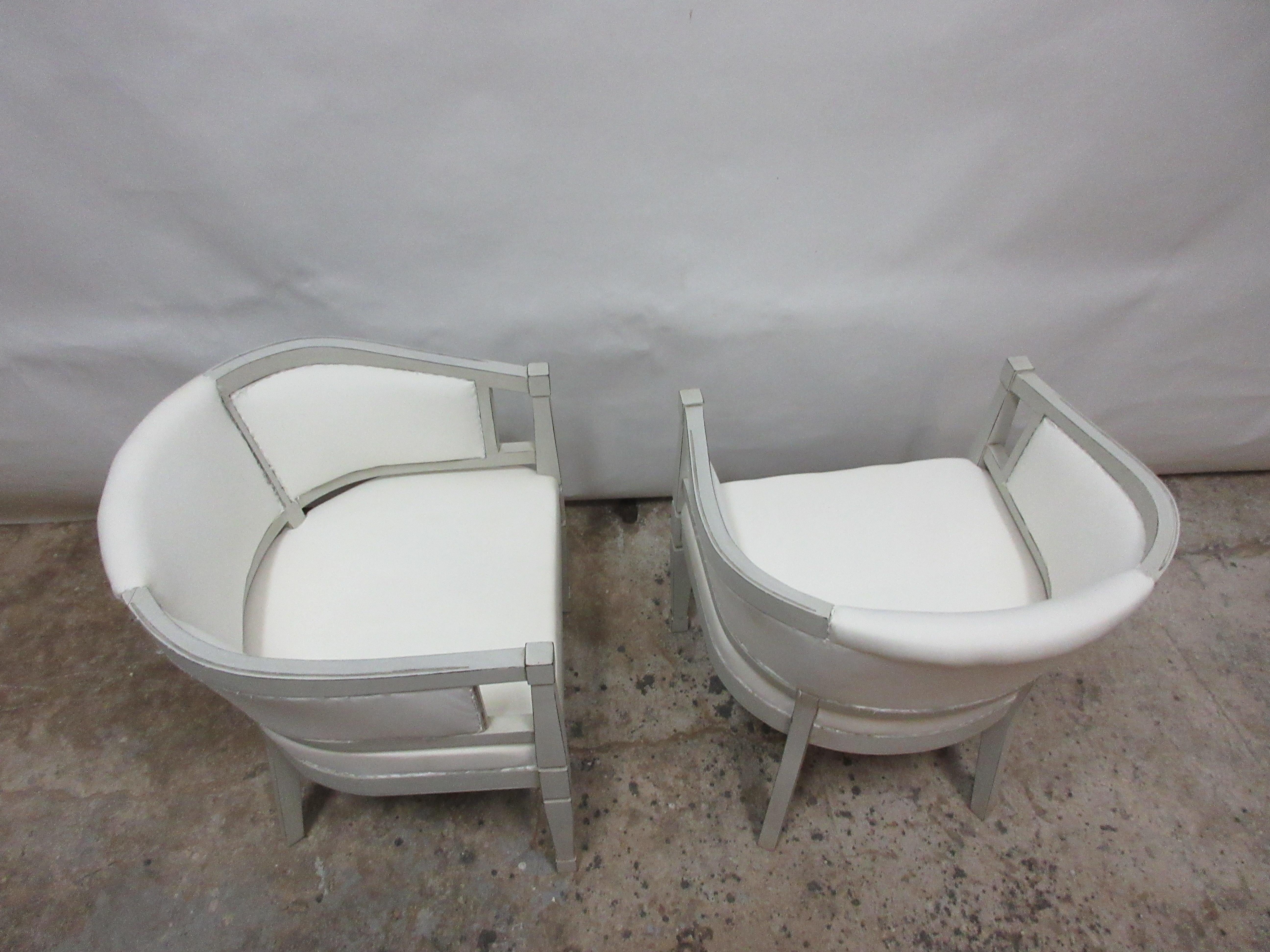 Swedish Gustavian Style Barrel Chairs For Sale