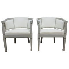 Gustavian Style Barrel Chairs