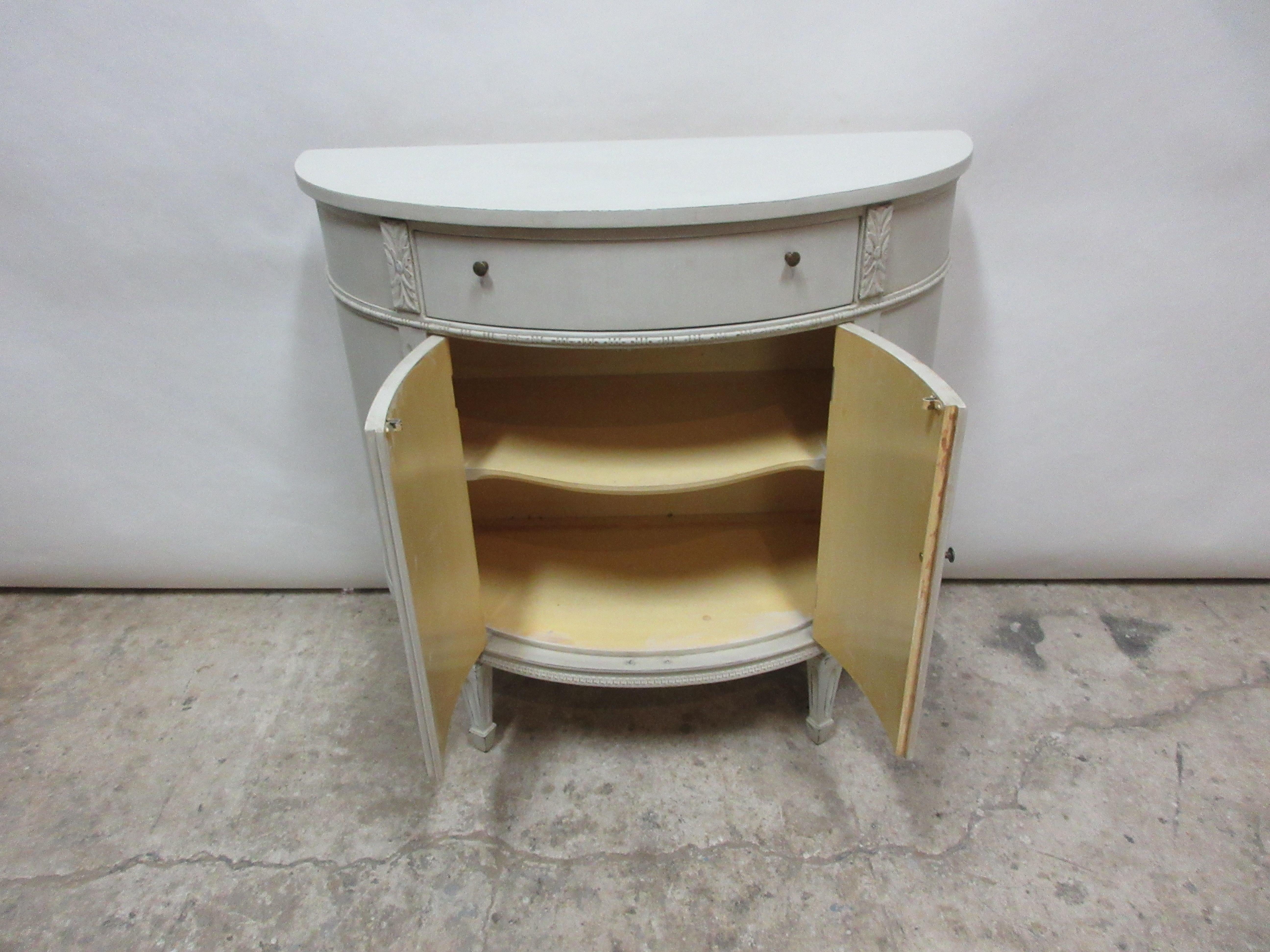 Swedish Gustavian Style Barrel Console