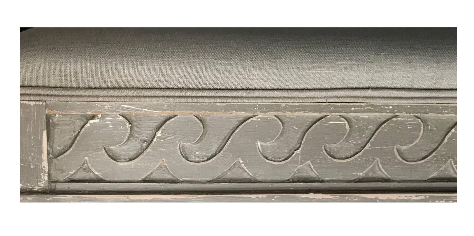 English Gustavian Style Bench, England, Contemporary