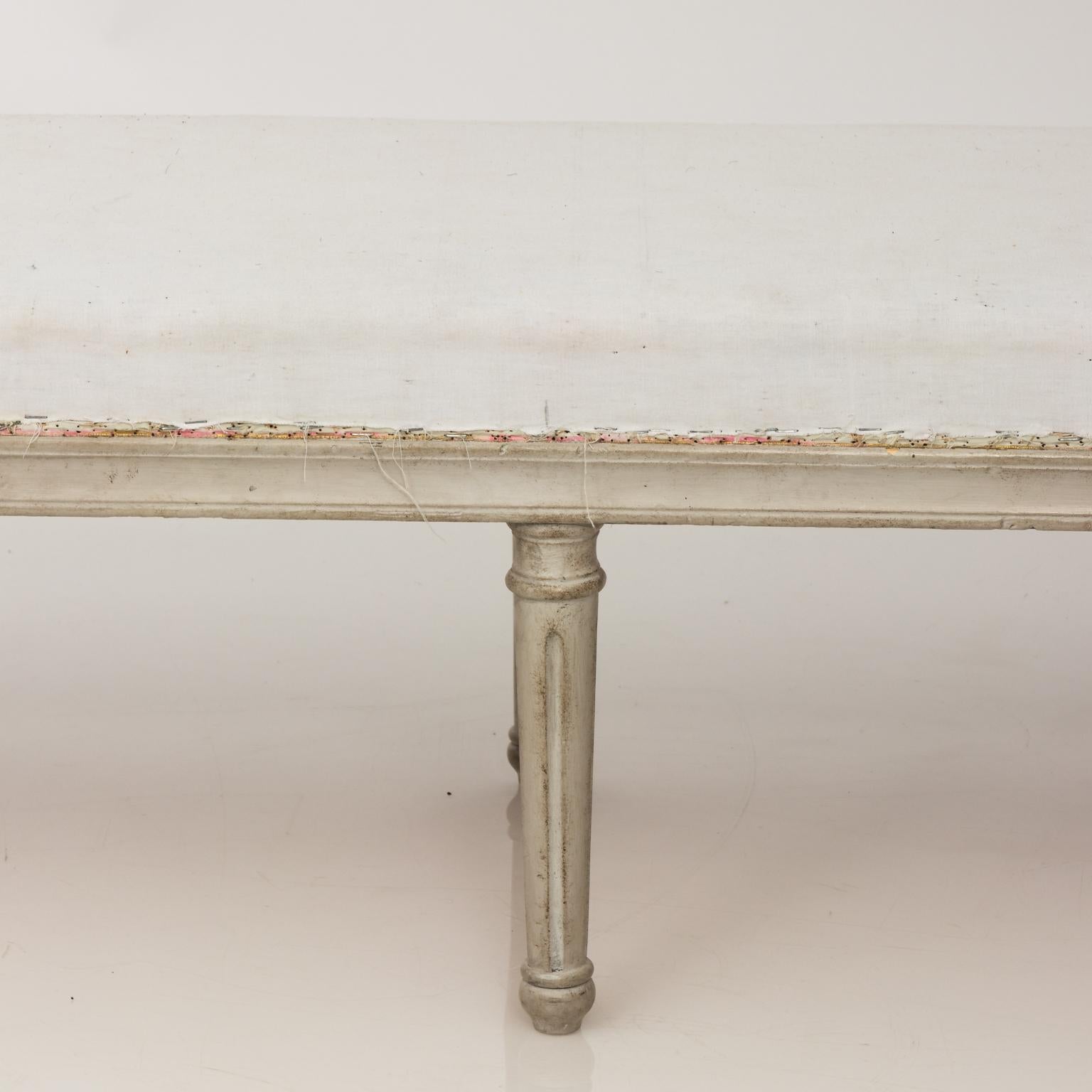 Wood Gustavian Style Bench For Sale