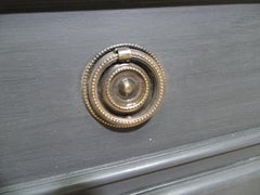 Gustavian Style Black Glass Door Display Case