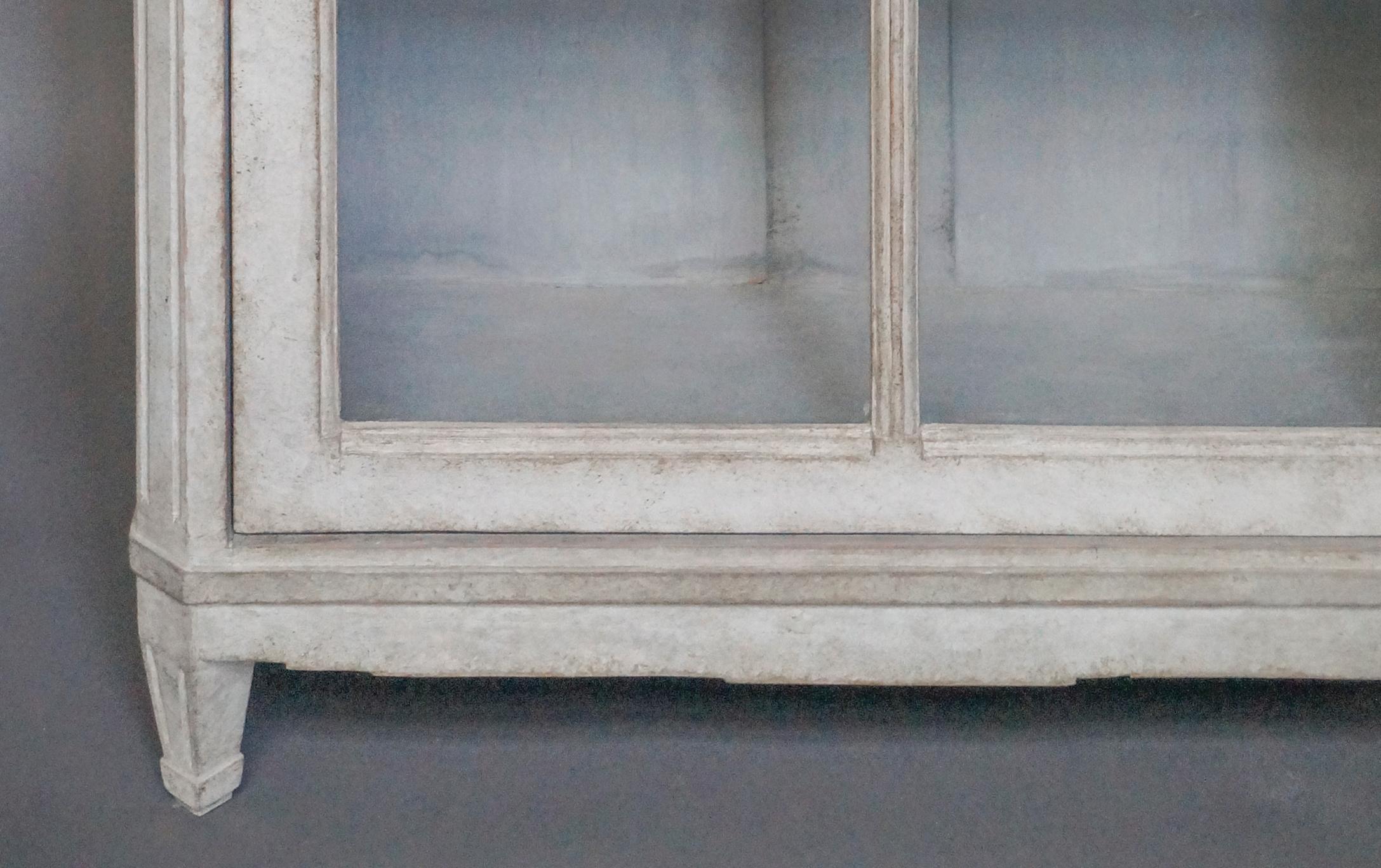 Glass Gustavian Style Cabinet