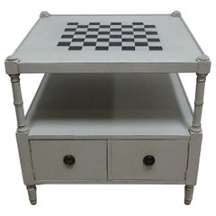 Table d'appoint à échecs de style gustavien