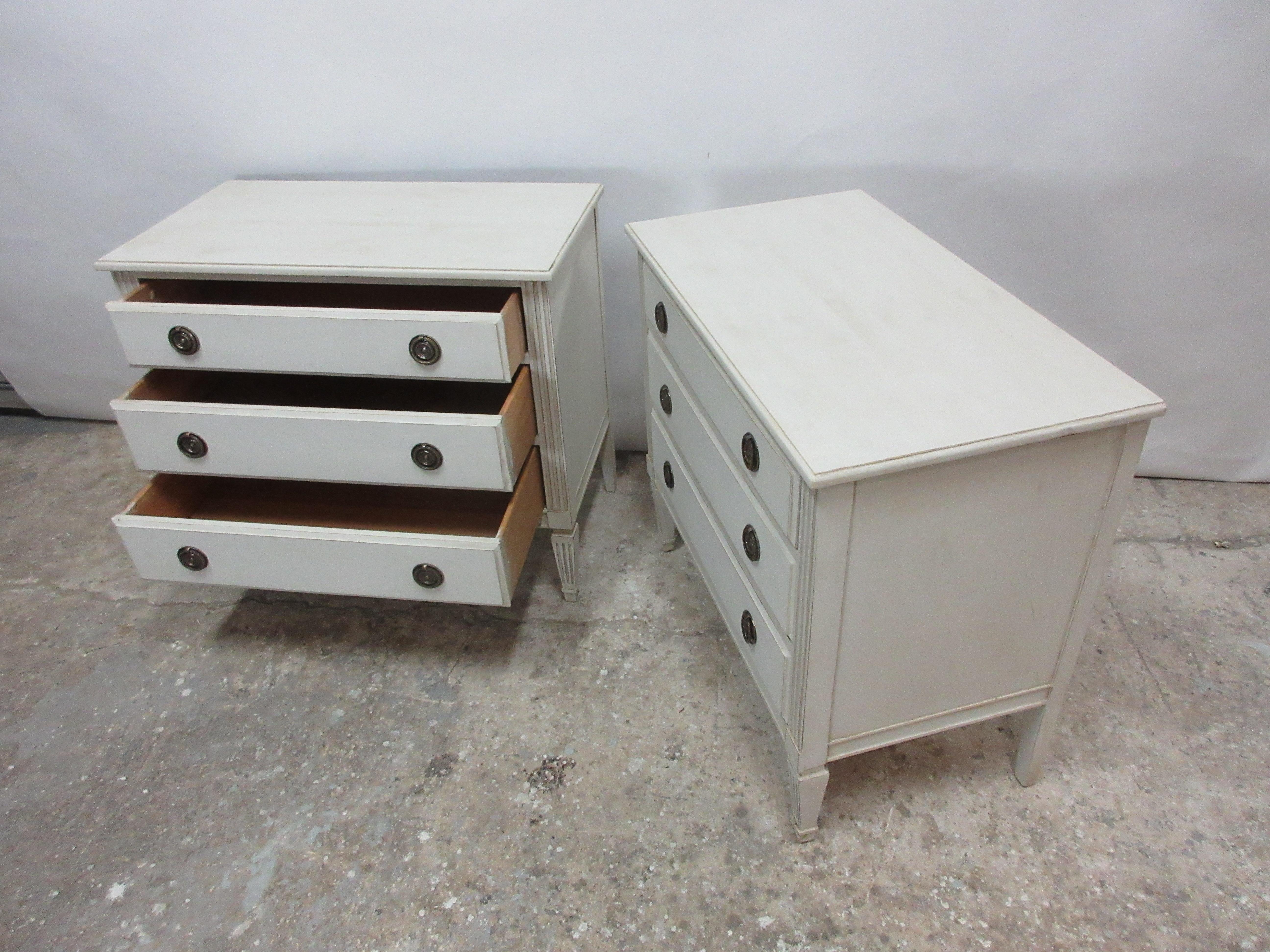 Wood Gustavian Style Chest of Drawers 2