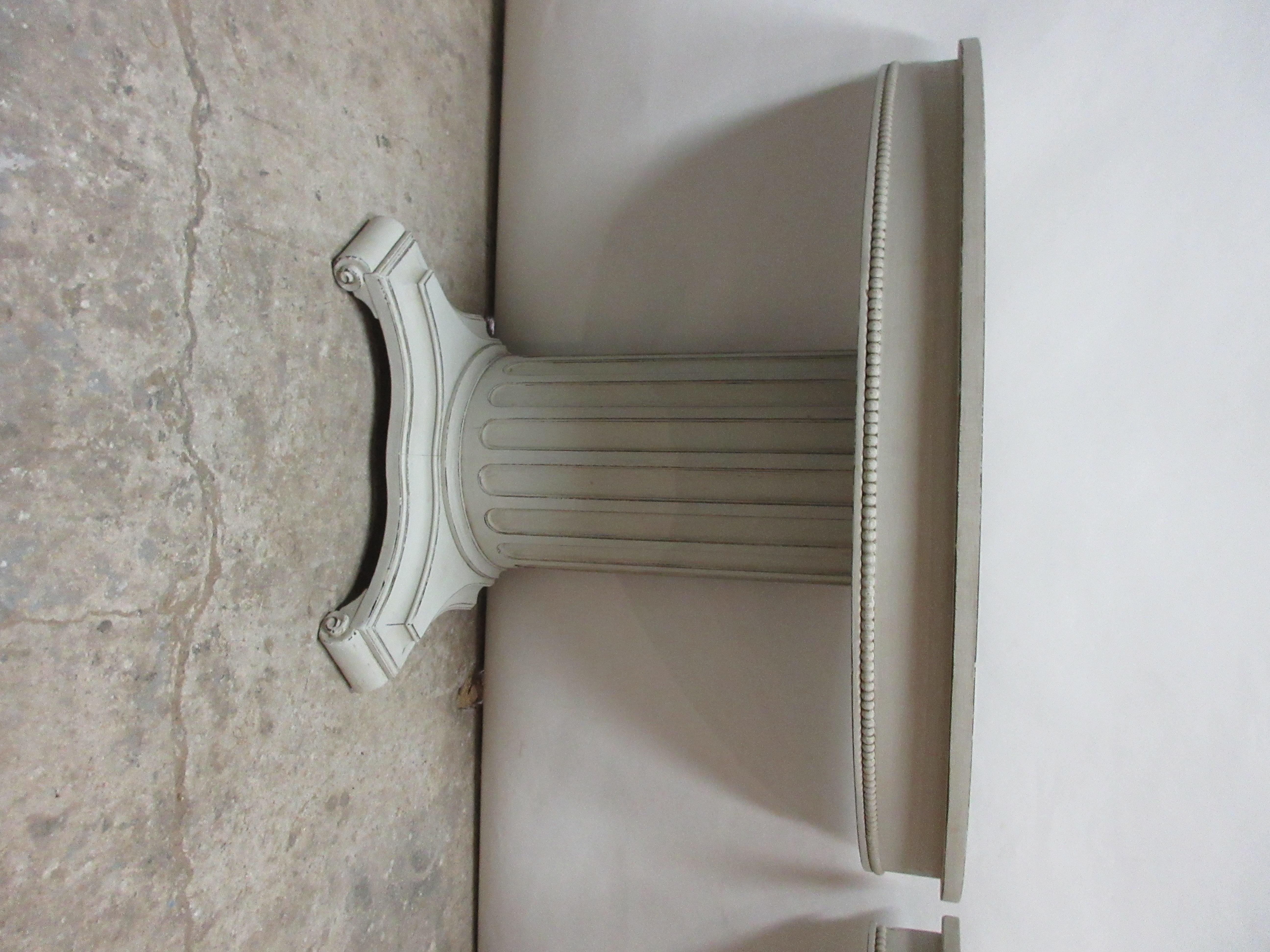 Gustavian Style Column Console Tables In Distressed Condition In Hollywood, FL