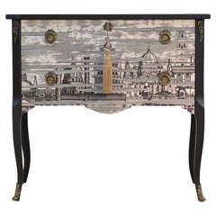 Gustavian Style Commode with Fornasetti Design of Ancient Rome